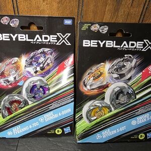 Hasbro Beyblade X Battle Set - Red, Purple, Silver